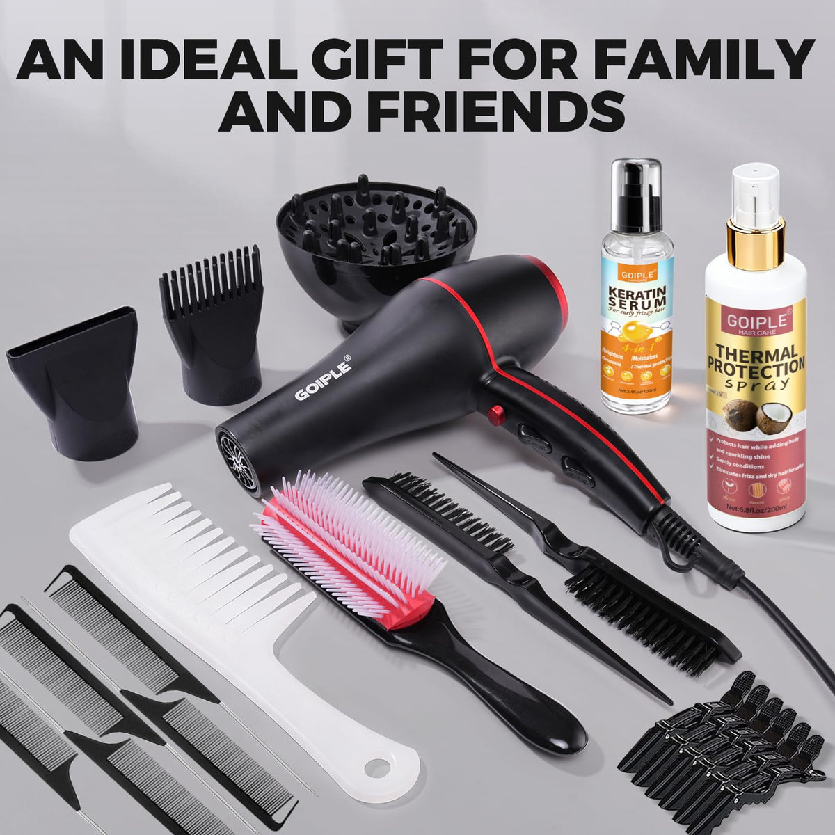 Lockmio hair clips set secures sections during styling sessions.