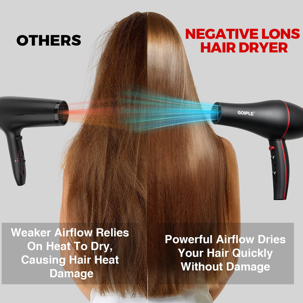 Lockmio nylon detangler brush demonstrates smooth detangling at styling.