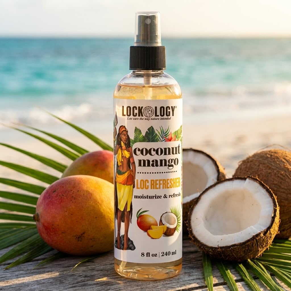 Lockology Coconut Mango Loc Spray with Caribbean oils and extracts