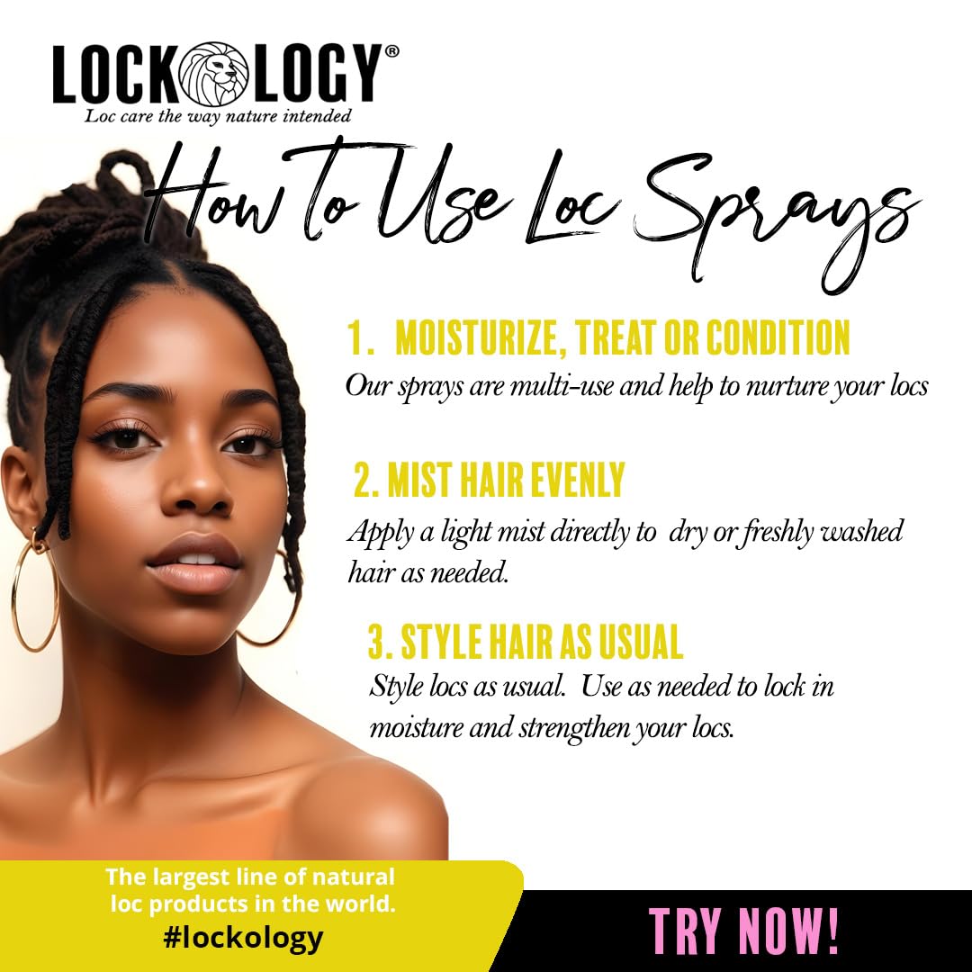 Lockology Coconut Mango Loc Spray made in the USA in small batches