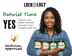 Lockology Loc Butter label closeup shows USA-made, small-batch quality