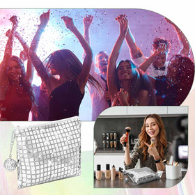 Locmeo glitter surface catches light for eye-catching event visuals.