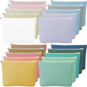 Locmeo Morandi canvas makeup bags set for organized travel storage