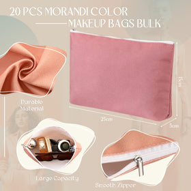 Locmeo zippered cosmetic pouches keep cosmetics secure during commutes
