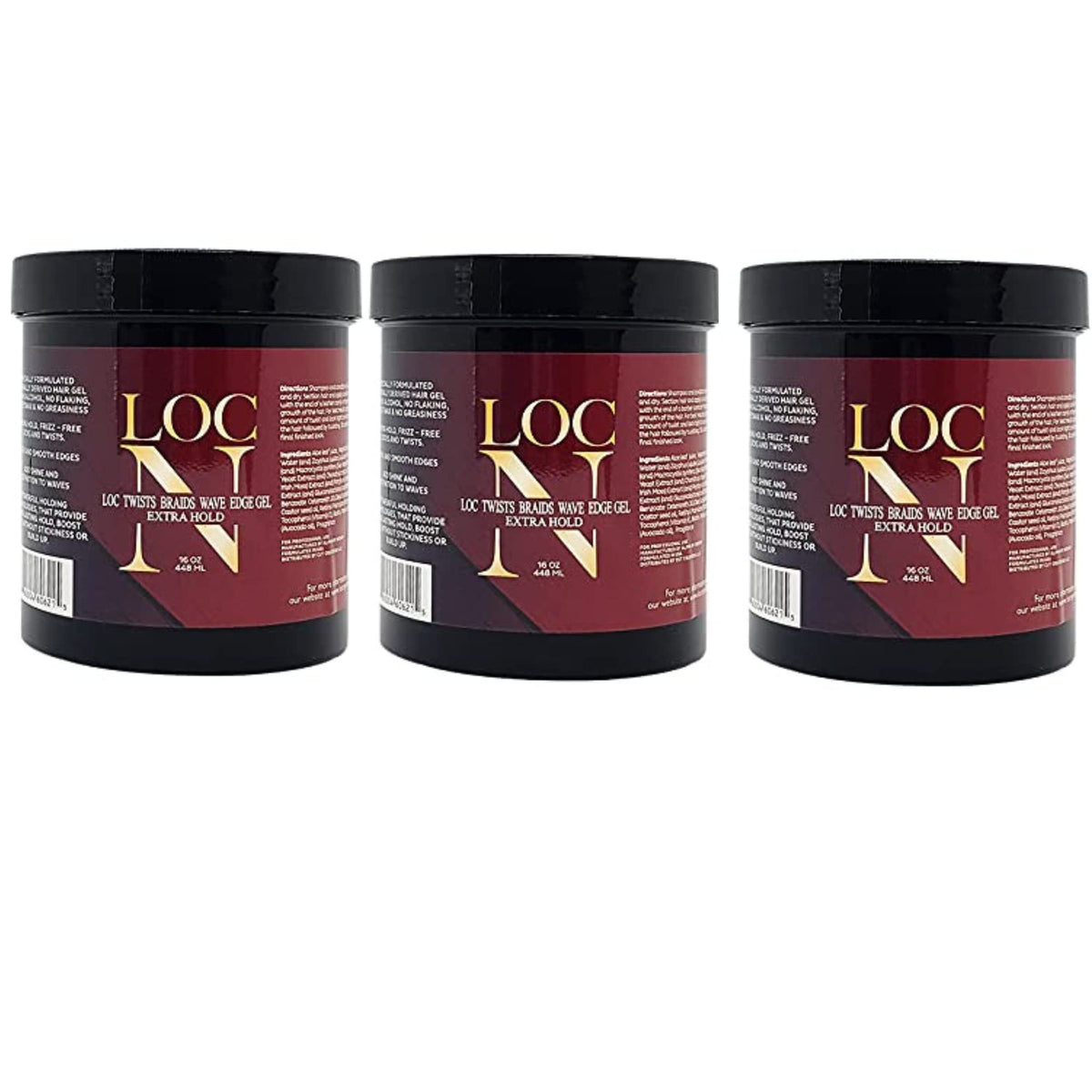 LOCN Edge Gel Extra Hold delivers long-lasting edge control without flaking for all hair types
