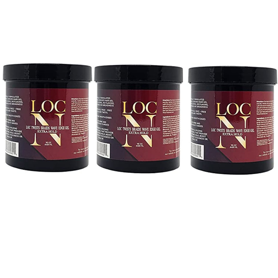 LOCN Edge Gel Extra Hold delivers long-lasting edge control without flaking for all hair types