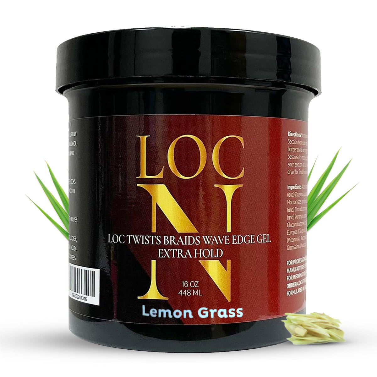 LOCN Hair Gel in hand demonstrates smooth texture for quick styling.