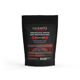 Locsanity BOLD Locs powder scoop demonstrates easy, mess-free dosing.