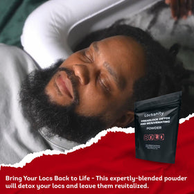Locsanity BOLD Locs vegan sulfate-free logo highlights plant-based care.