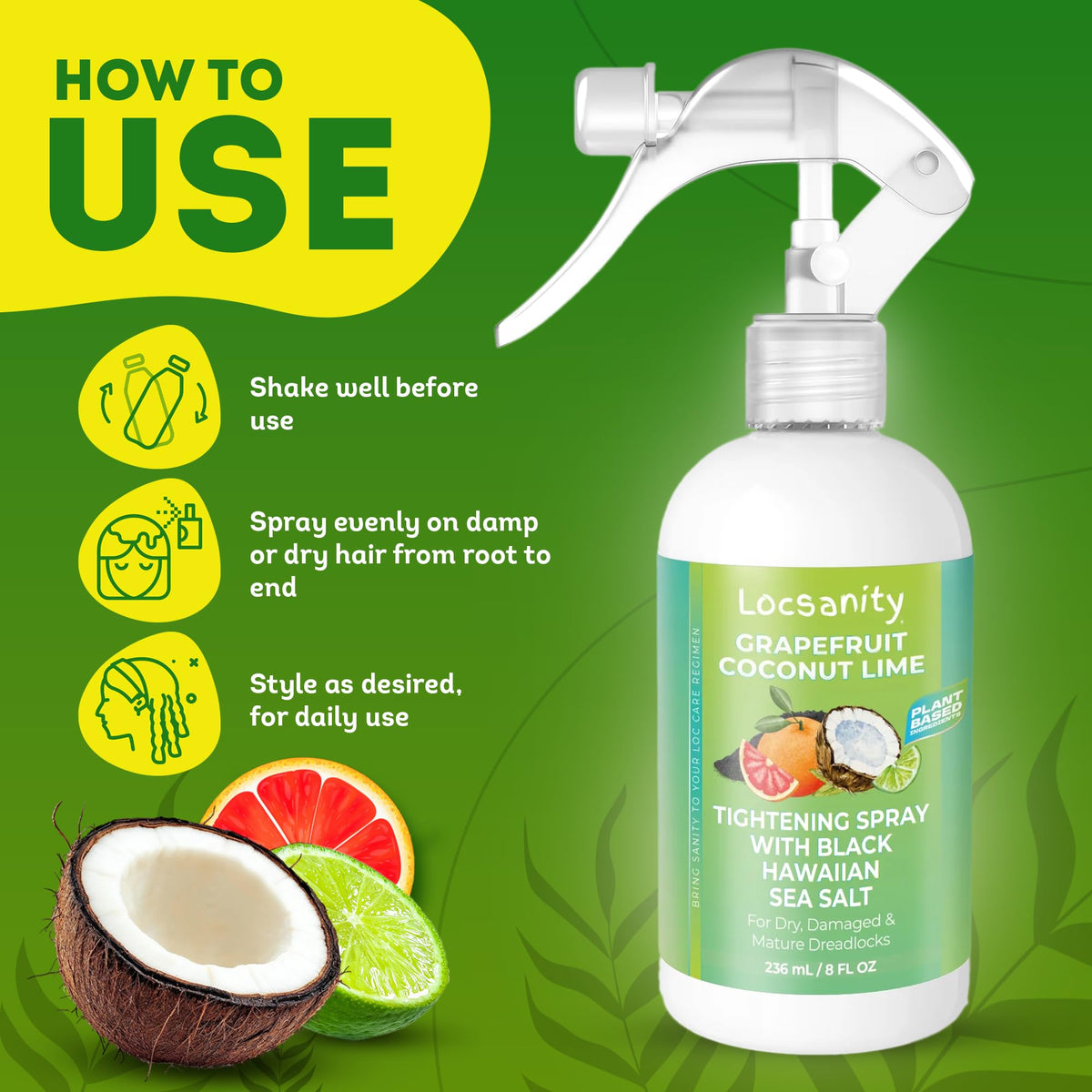Locsanity daily loc care routine spray on hair supports ongoing moisture.