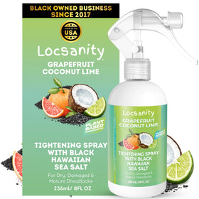 Locsanity Grapefruit Coconut Lime spray bottle hydrates and refreshes locs.