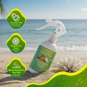 Locsanity Grapefruit Coconut Lime spray mist on locs adds moisture and definition.