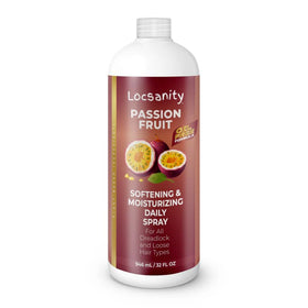 Locsanity Loc Spray bottle front for daily moisture and scalp refreshment.