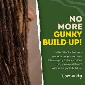 Locsanity Loc Spray being applied to scalp for soothing refresh.