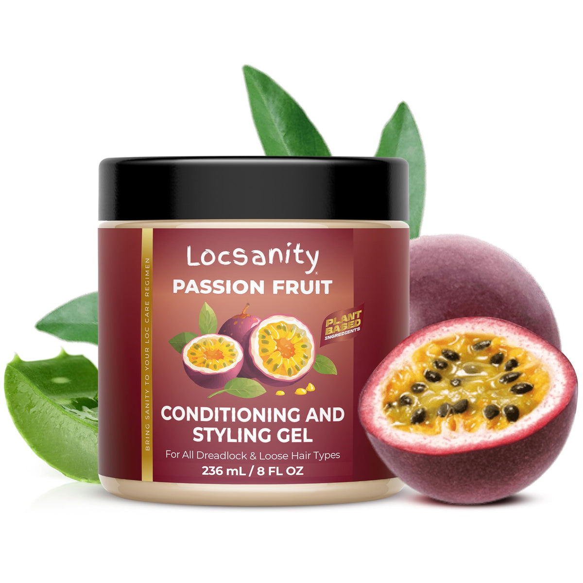 Locsanity Passion Fruit Gel bottle pour for quick, mess-free styling.