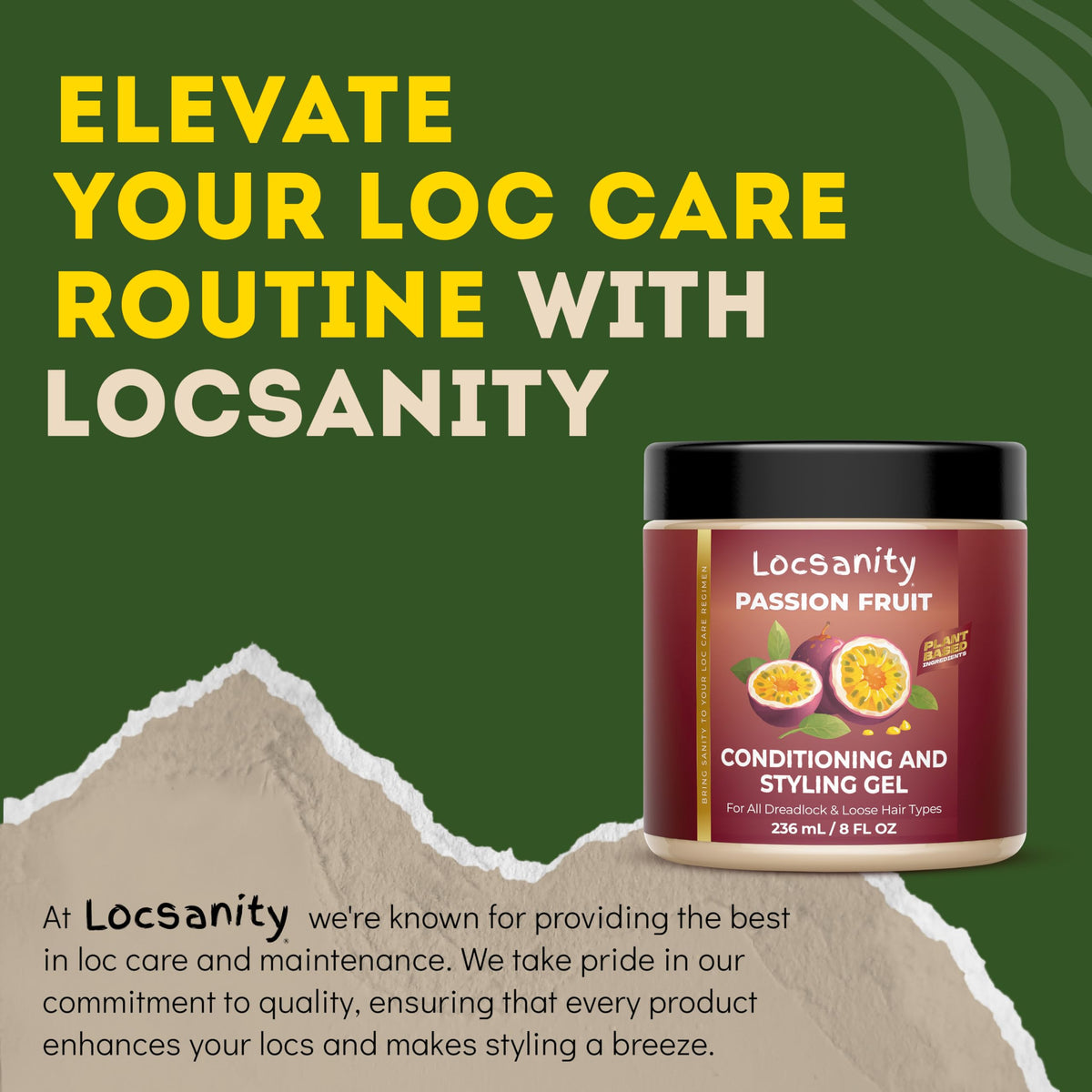 Locsanity Passion Fruit Gel paraben-free, safe for scalp and hair.