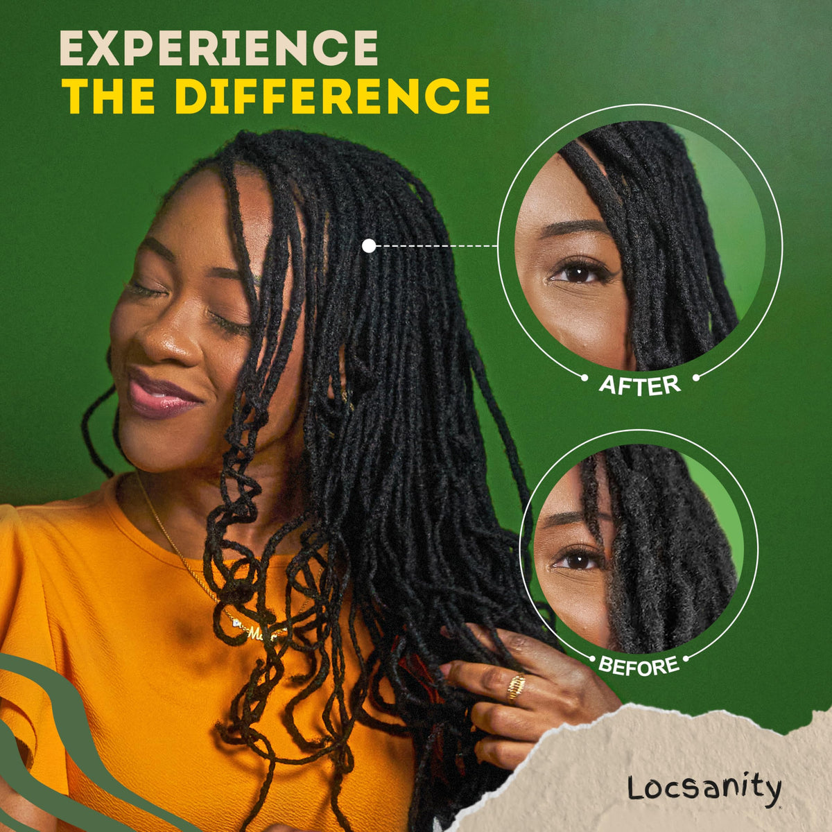 Locsanity Passion Fruit Mousse promotes defined, revitalized locs after styling.