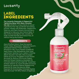 Locsanity Rosewater Peppermint define and hydrate locs after use