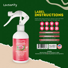 Locsanity Rosewater Peppermint scalp refresh after application