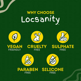 Ingredients featuring rosewater and peppermint in Locsanity serum for soothing care.