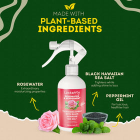 Locsanity Rosewater Peppermint loc spray mist refreshing dreadlocks
