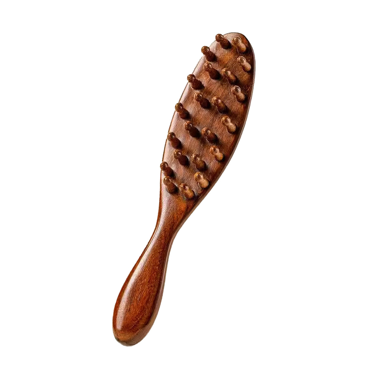 Locsanity sandalwood dreadbrush with wide-tooth bristles for gentle detangling and frizz control.