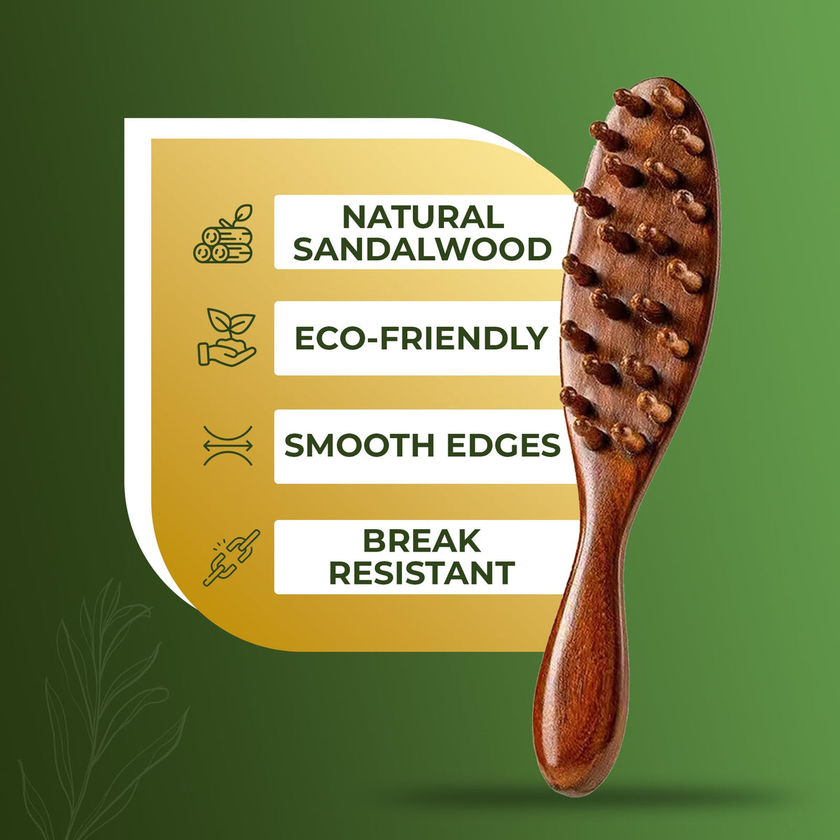 Locsanity sandalwood ergonomic handle shown for comfortable detangling sessions.