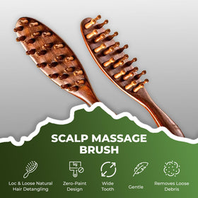 Locsanity sandalwood lightweight brush at 35g for quick retwists.