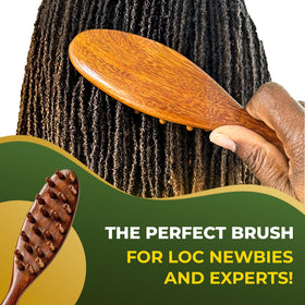 Locsanity sandalwood polished finish with calming aroma during grooming.