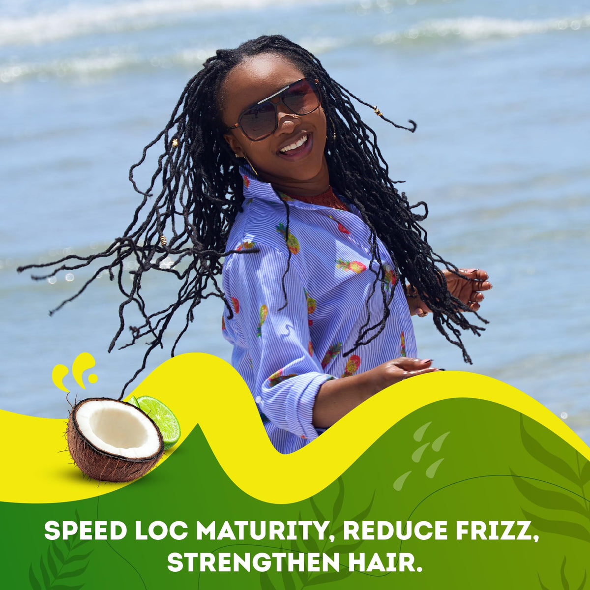 Locsanity spray adds shine and definition to locs for daily use.