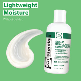 LOCssentials conditioner application on locs showing even distribution.