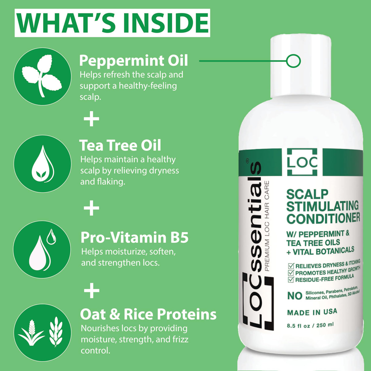 LOCssentials softened loc texture close-up reveals smoother, manageable strands.