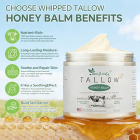 LOCYLEAF Beef Tallow Balm texture demonstrates rich moisture for daily care.