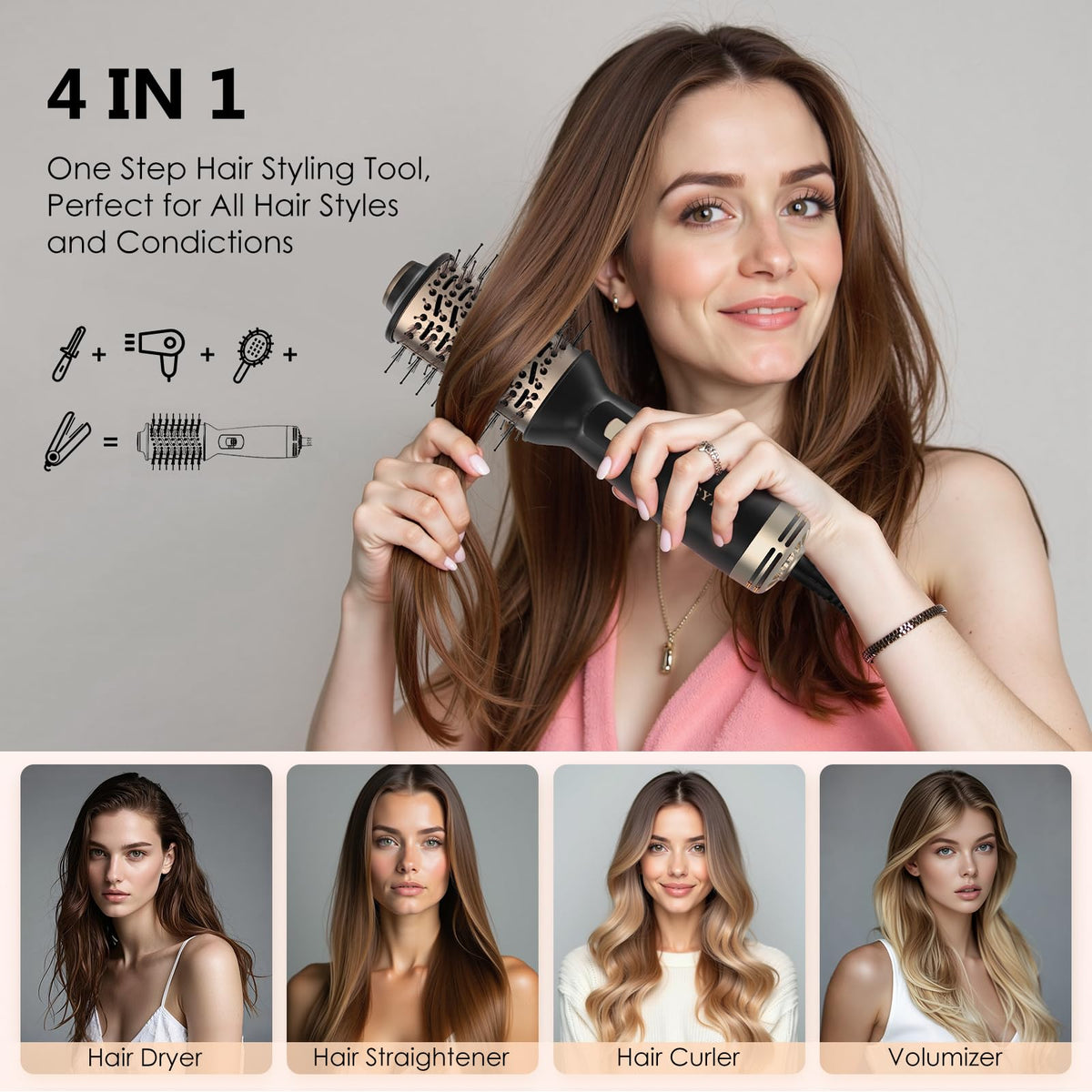 LOCYPO Salon-styler 4-in-1 replaces multiple tools for home blowouts