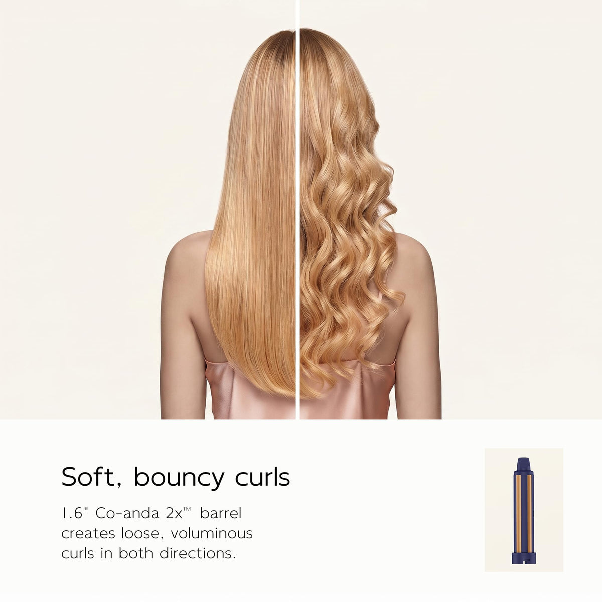 Lofans 50mm round brush delivering salon‑style volume and root lift.