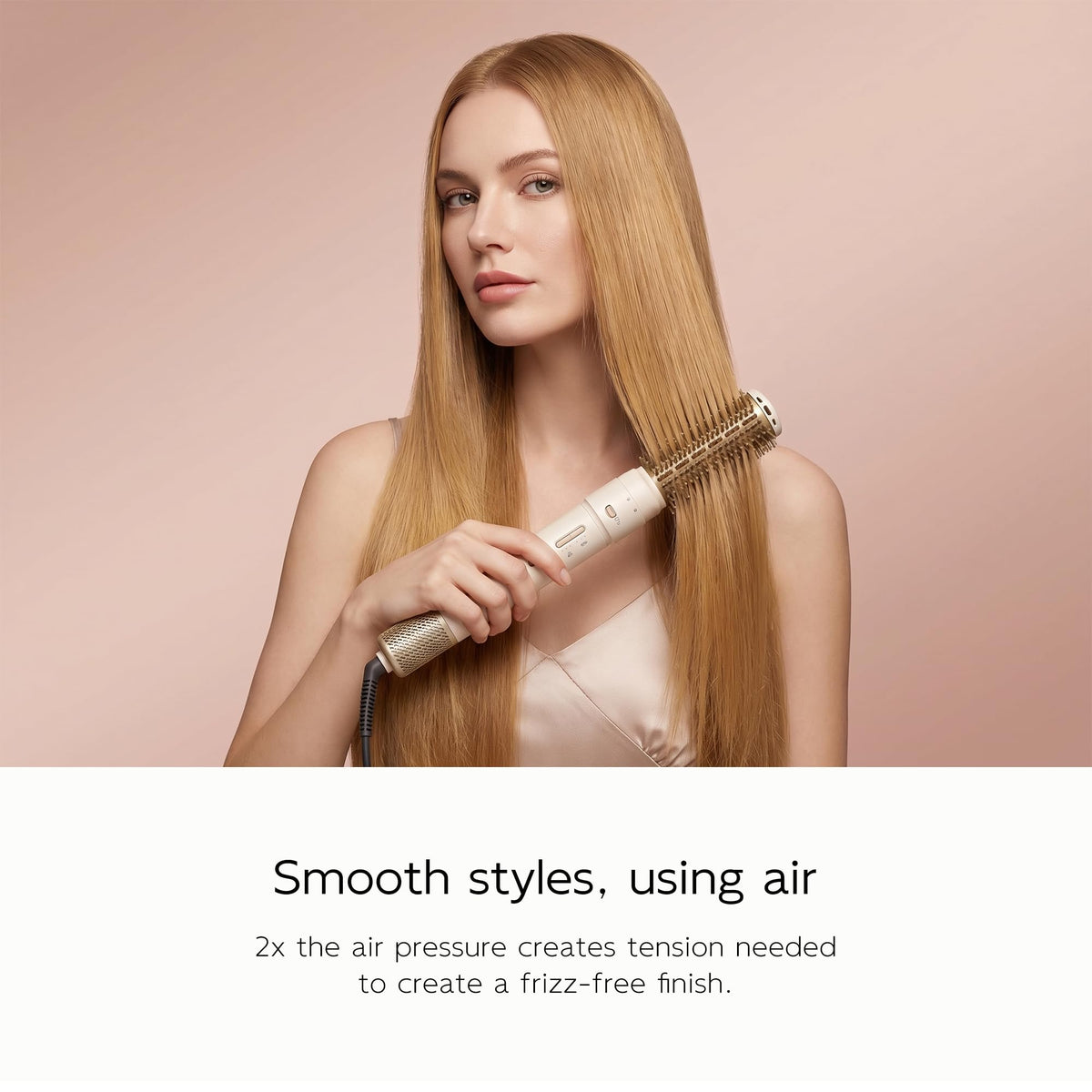Lofans 50mm round blowout brush for salon-style volume at home.
