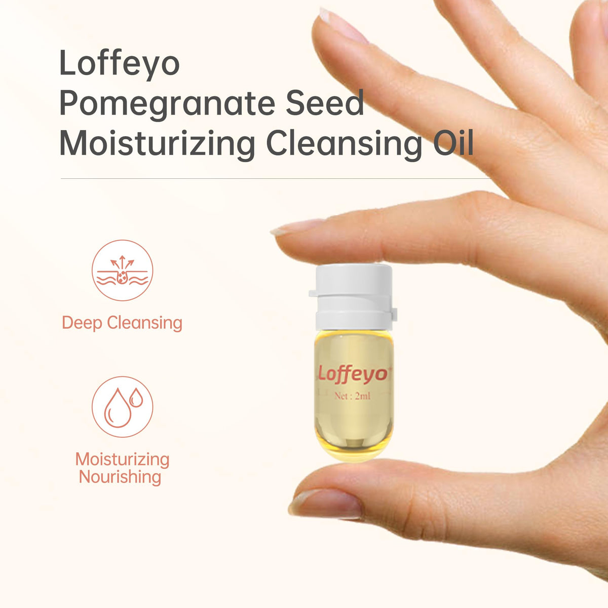 Pomegranate seed oil nourishes skin in Loffeyo cleansing oil for hydration