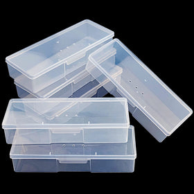 Lokyango Clear Manicure Tool Box front view for easy tool organization.