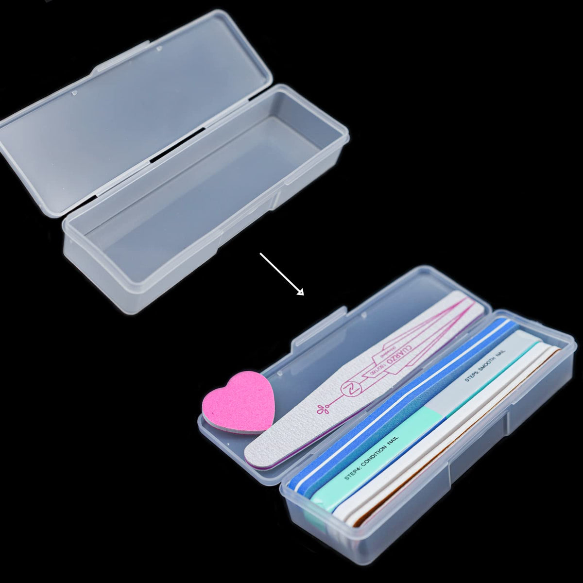Lokyango manicure tool box open to show compartments and storage flexibility