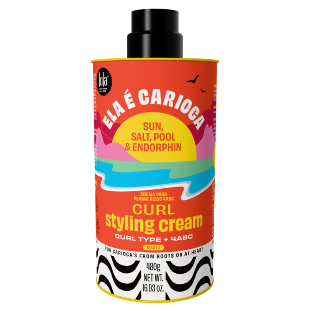 Lola Ela E Carioca 4ABC curl cream bottle demonstrates hydrating, definition-enhancing styling