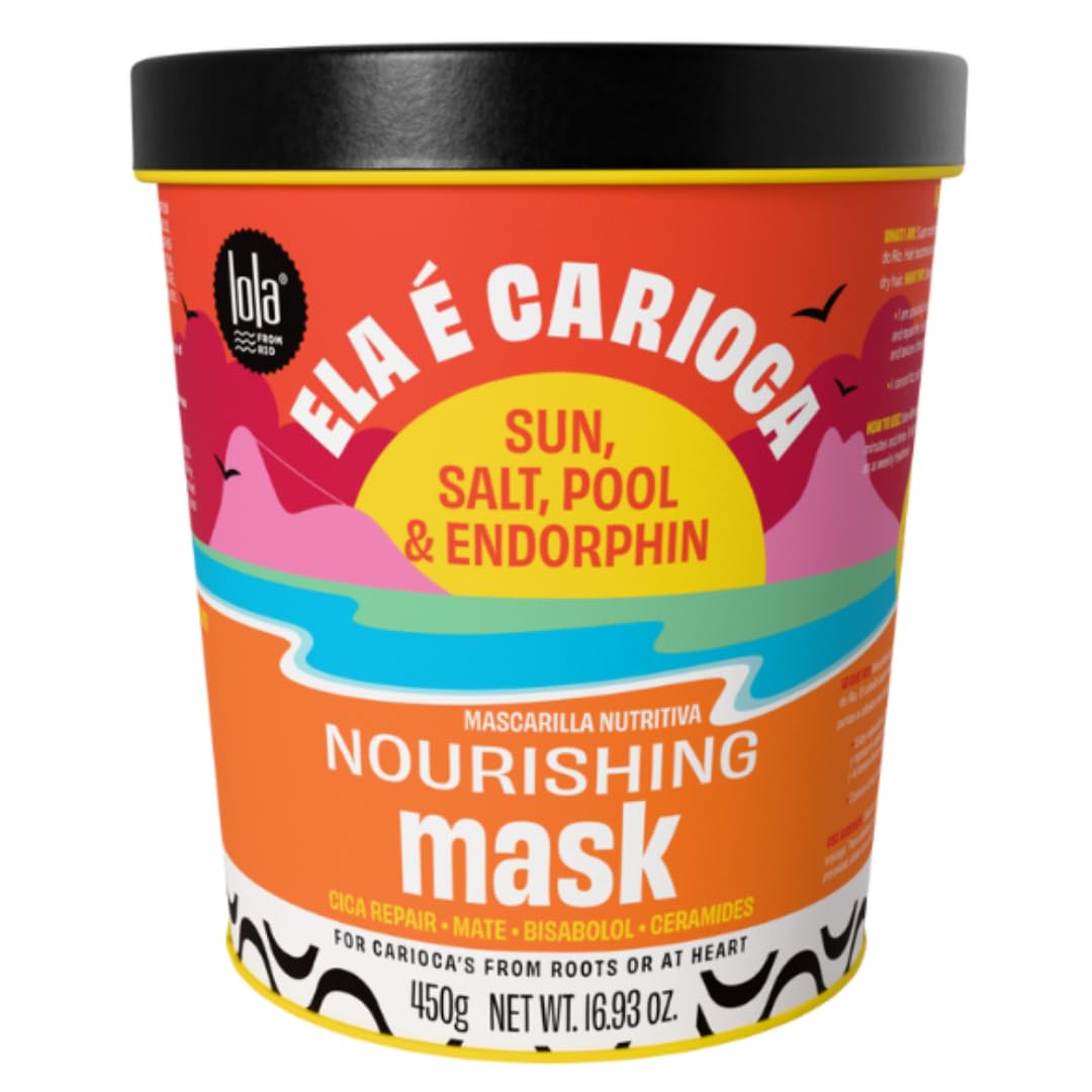 Lola From Rio Ela E Carioca bottle close-up showing deep nourishment for all hair types