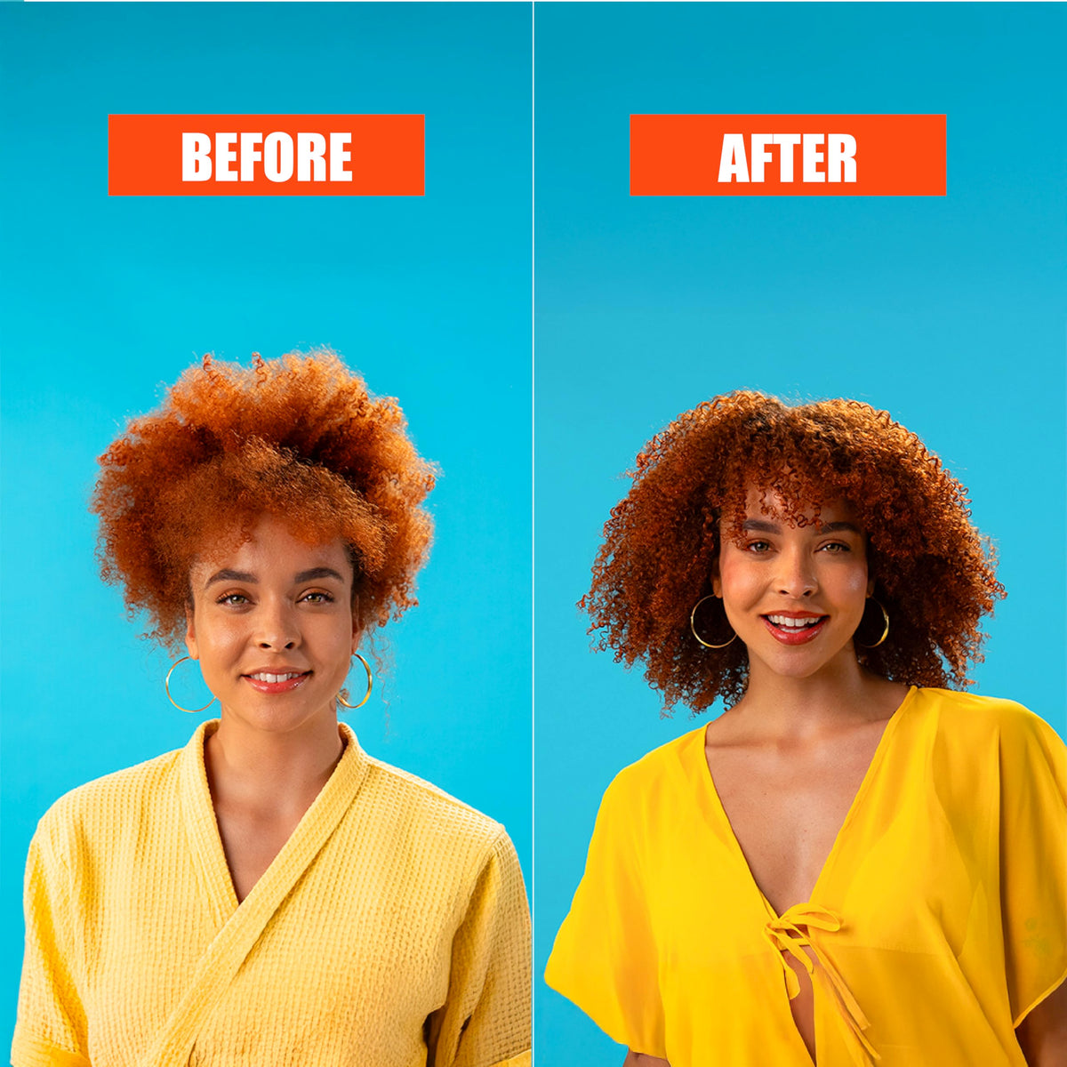 Lola From Rio humidity-protection depiction signals frizz control in humid days.