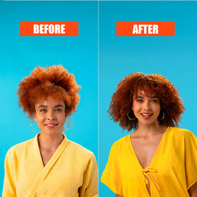 Lola From Rio humidity-protection depiction signals frizz control in humid days.