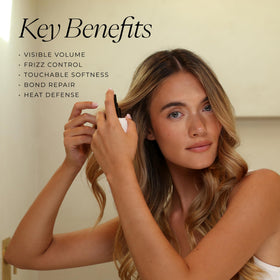 LolaVie conditioner applied from mid-lengths to ends for smoothness and lift.