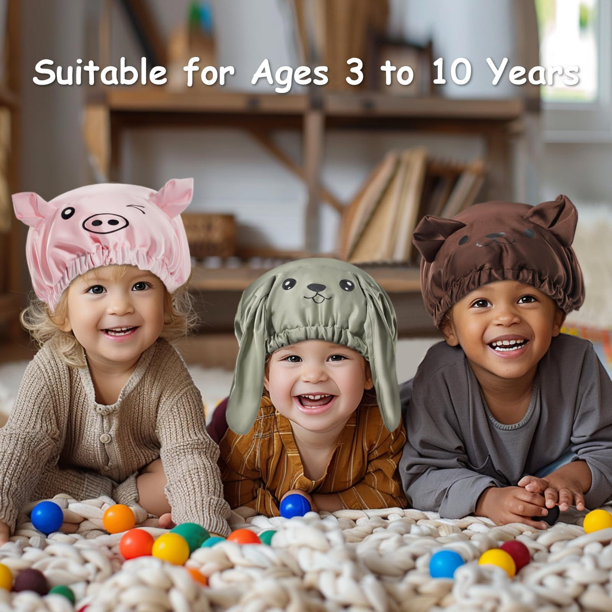Lolalet soft satin bonnet for gentle hair protection and comfort