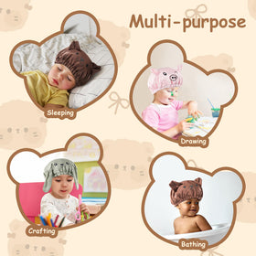 Lolalet satin kids bonnet ideal for sleep, bath, and play