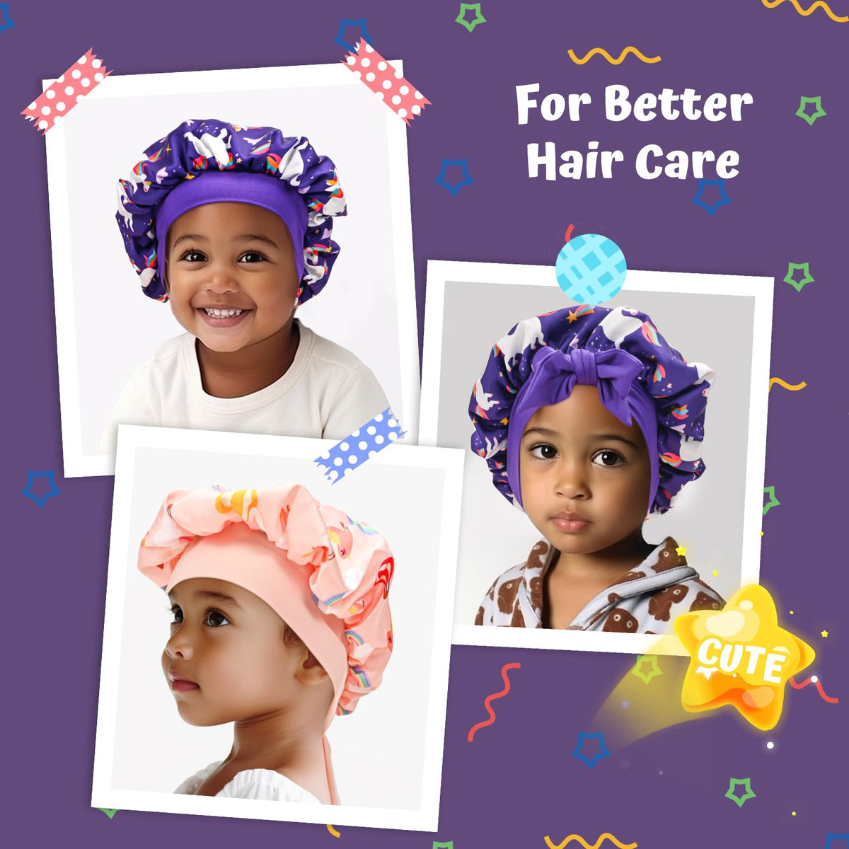 Lolalet purple and pink colorway bonnet ideal for daily wear