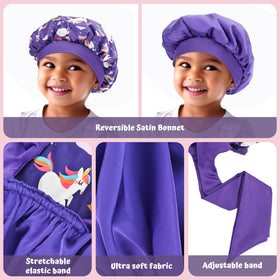 Lolalet reversible bonnet back solid color display for dual styling options