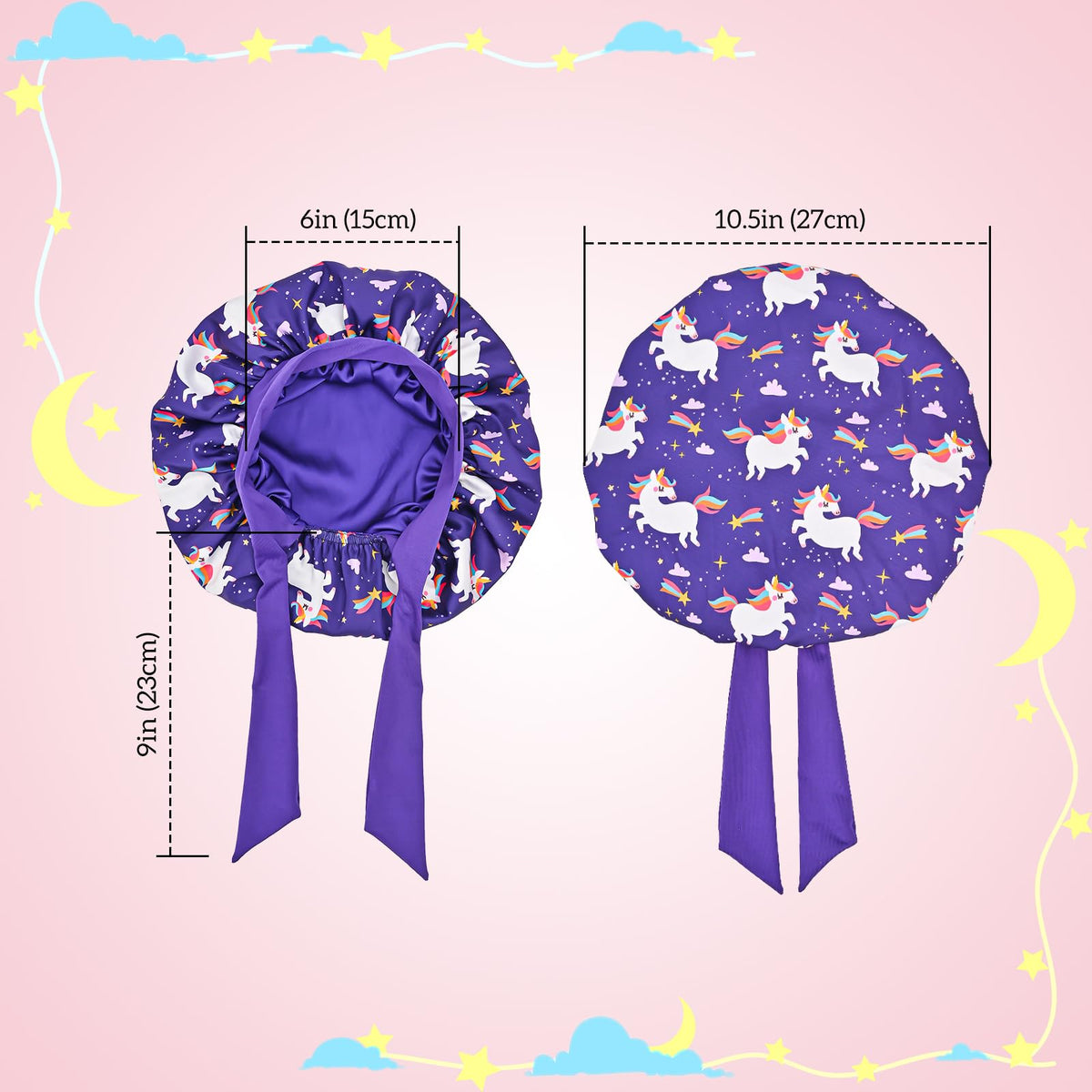 Lolalet bonnet with a wide elastic band for secure, comfortable wear