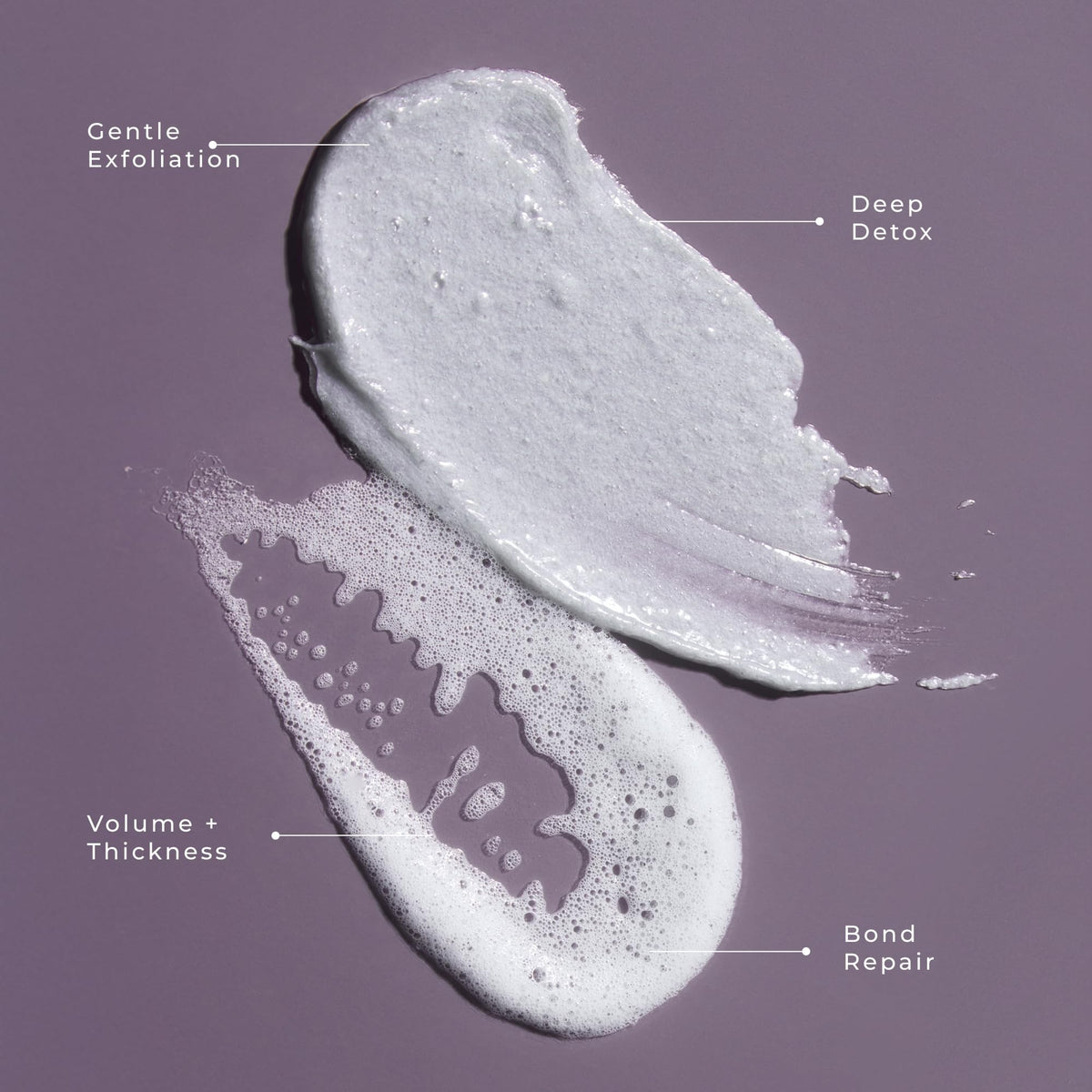 Lolavie activated charcoal close-up demonstrates buildup removal for a cleaner scalp.